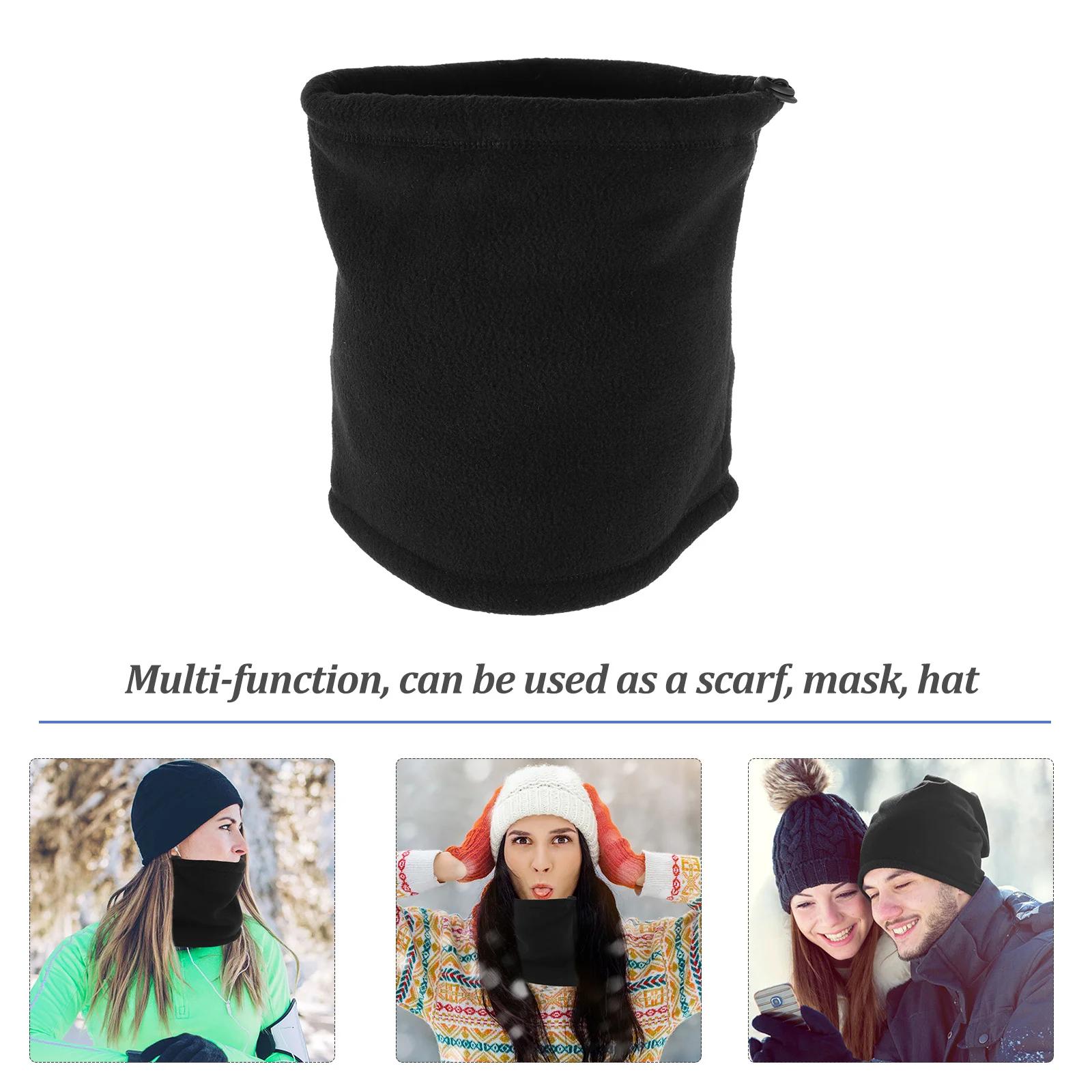 

1 шт., зимние гетры, черный теплый многофункциональный шарф, защита для лица для занятий спортом на открытом воздухе, велосипедный походный зимний шарф