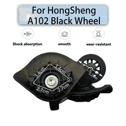 For HongSheng A102 Black Universal Wheel Replacement Suitcase Rotating Smooth Silent Shock Absorbing Wheel Accessories Wheels