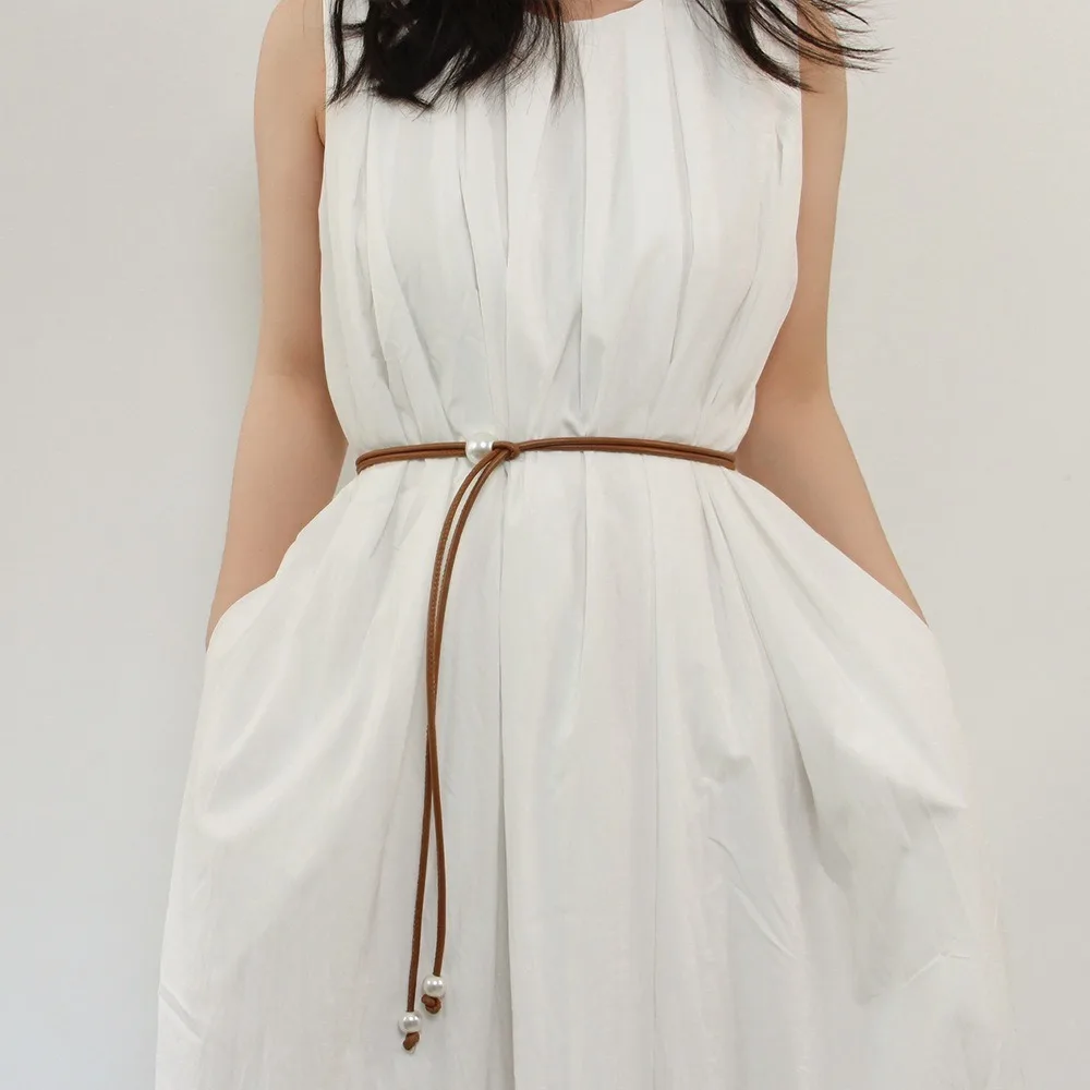 

Высококачественный тонкий пояс на талии с застежкой на талии из натуральной кожи, круглая летняя декоративная талия для женщин