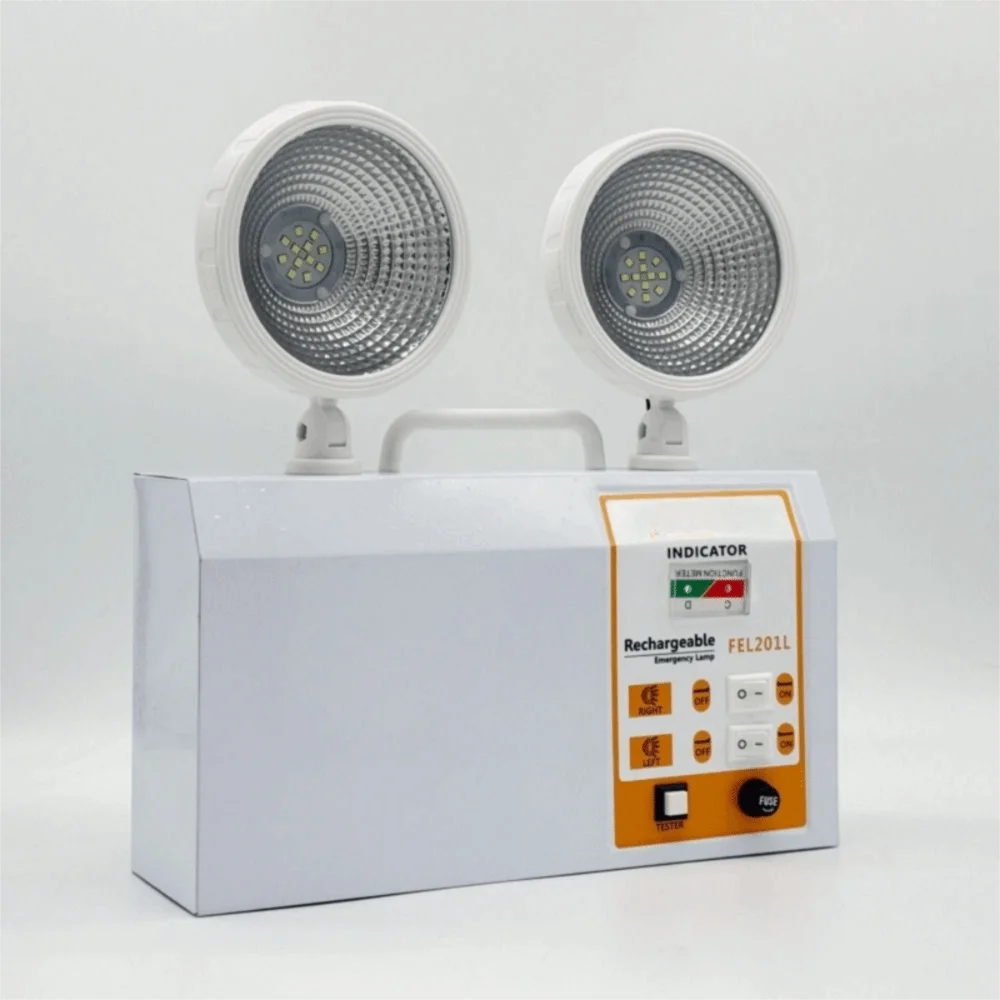 Double Head Emergency Light Wall-Mounted Safety Lighting LED Emergency Light 3W Power Automatic Lighting Fire Emergency Light