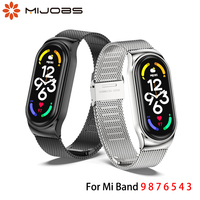 Mi Band 8 Strap for Mi Band 9 for Xiaomi Mi Band 7 6 5 4 3 Metal Bracelet  Wristband for Mi Band Strap Miband NFC Global Version