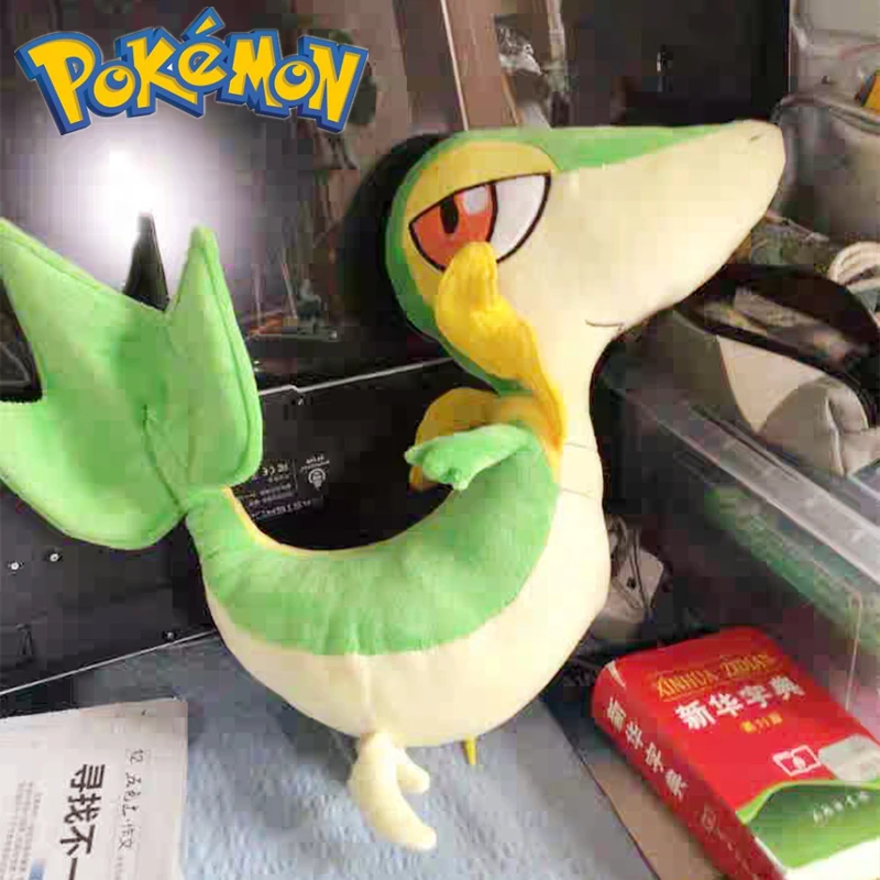 Hot 40cm Anime Pokemon Snivy Plush Toy Doll Kawaii Snake Soft Stuffed Throw Pillow Room Decoration For Children's Birthday Gift