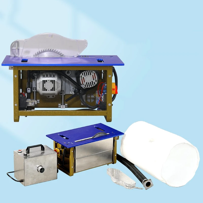 منشار طاولة النجارة الخالي من الغبار، منضدة عمل متعددة الوظائف، رف قابل للطي، منشار منزلي صغير بسيط #4