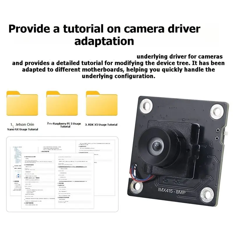 24-hour delivery IMX415 8MP Camera Module For Raspberry Pi 5, NVIDIA Jetson NX RDK X5 AI Vision- Acrylic Housing 95° FOV MIPI
