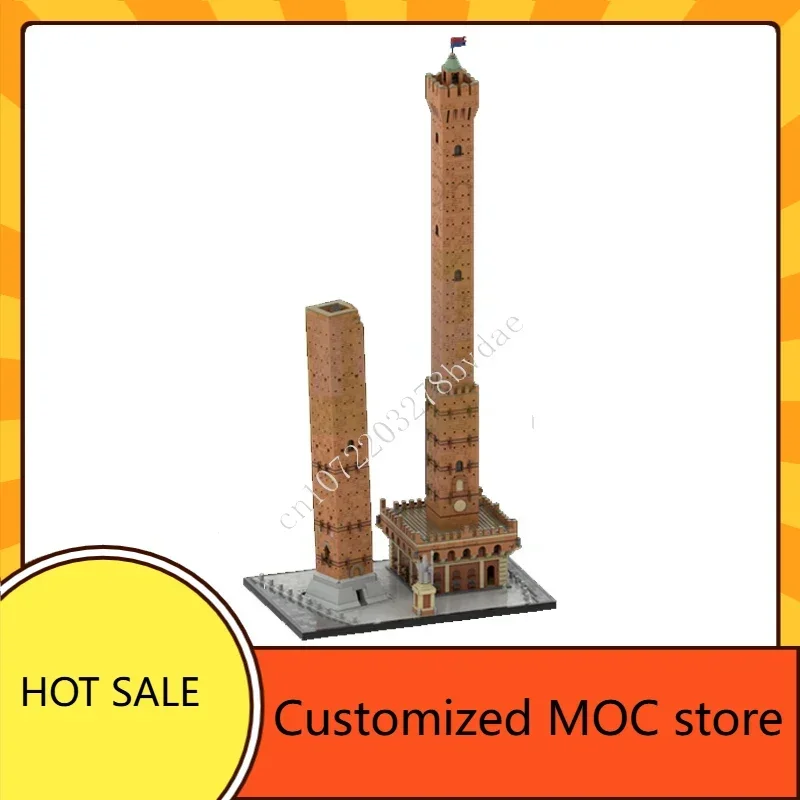8156PCS LE DUE TORRI Bologna Holiday MOC Puzzle StreetView Architecture Creative Holiday Birthdayal Toy Christmas Gift Adult Age