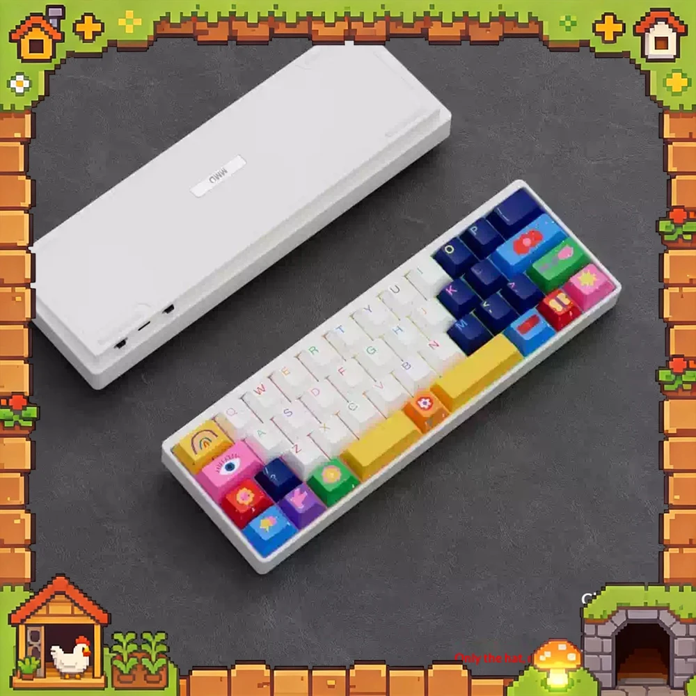 MMDAiny KM40 PC Keycaps 40% For Small Arrangement 40 Keyboard Keycaps PBT Thermal sublimation and light transmission PC