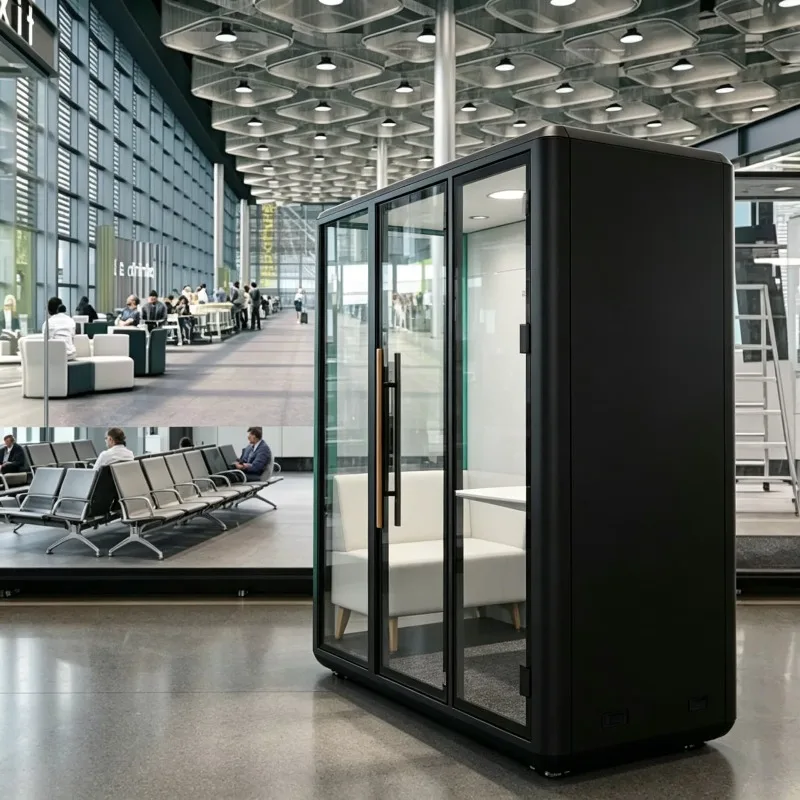 Silent Cabin Customized Removable Acoustic Office Phone Booth Privacy Modular Meeting Space