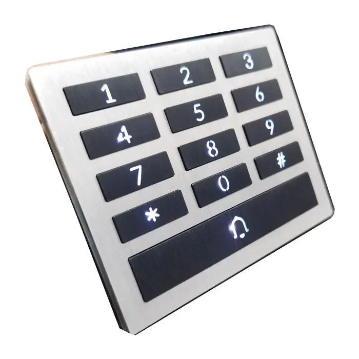 

Backlight door access system door metal keypad