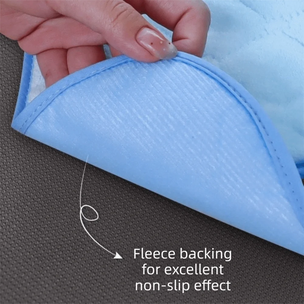 Waterproof Car Seat Liner Reusable Soft Flannel Infant Stroller Seat Protector 4-Layer Leakproof Polyester