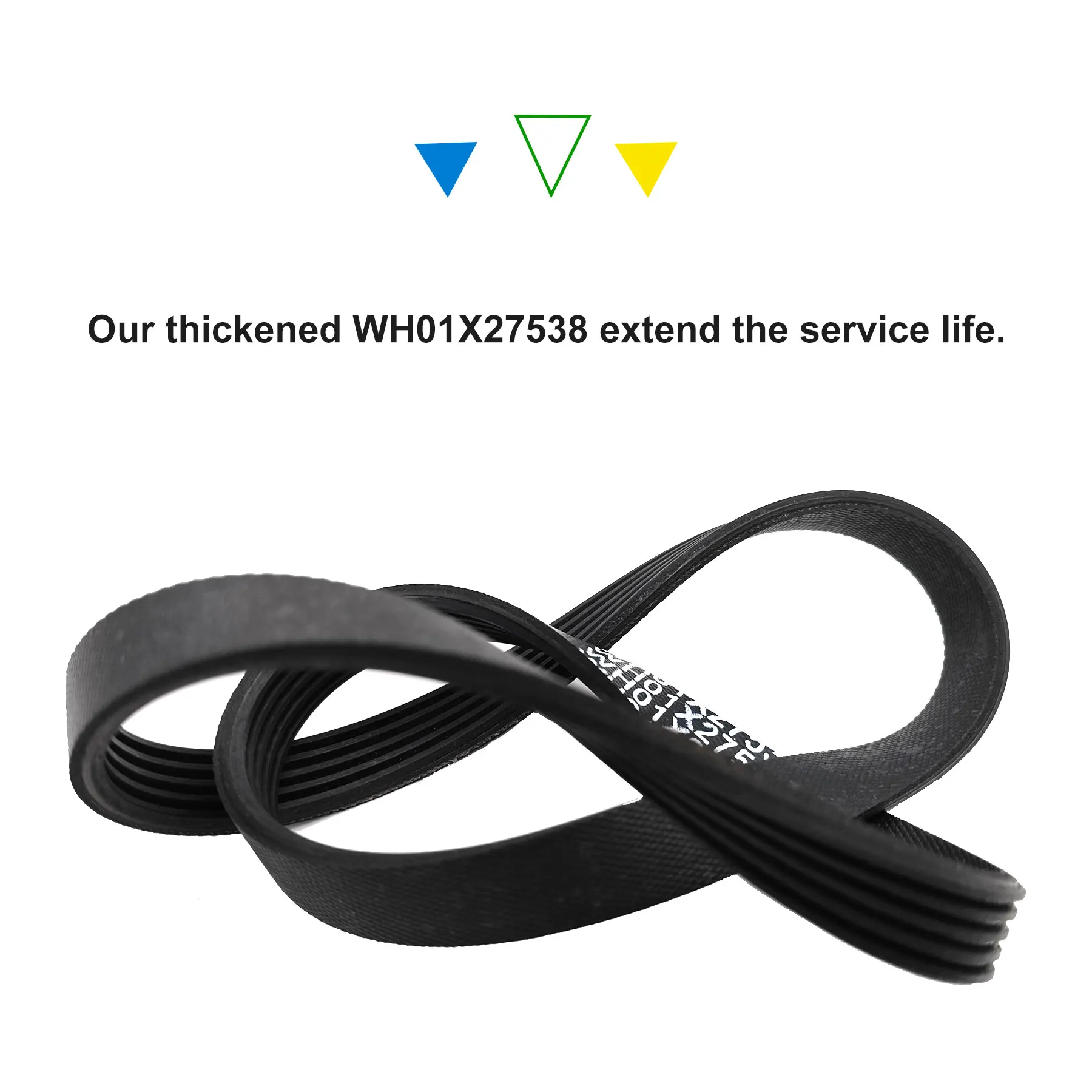 WH01X27538 Washer Drive Belt Fit GE GTW330ASK3WW GTW460ASJ8WW Replaces 290D1101P005 4587903 AP6328256 PS12299369 EAP12299369