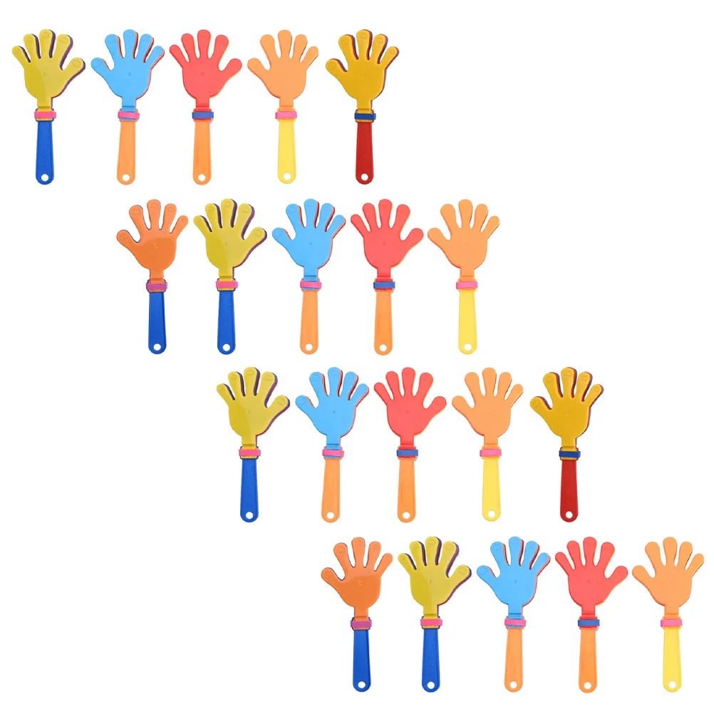 20 Pcs Plastic Hand Clapper Toys 19cm Random Party Favor Creative Palms Clap Cheer Props Bright Colored Fun