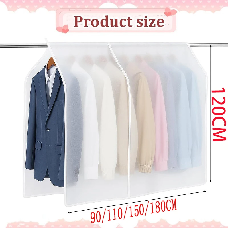 Kleidung Staubdicht Abdeckung Haushalt Transparent Kleid Kleidung Kleidungsstück Staub Abdeckungen Organizer Wasserdicht Mantel Kleiderschrank Lagerung – Detail 1