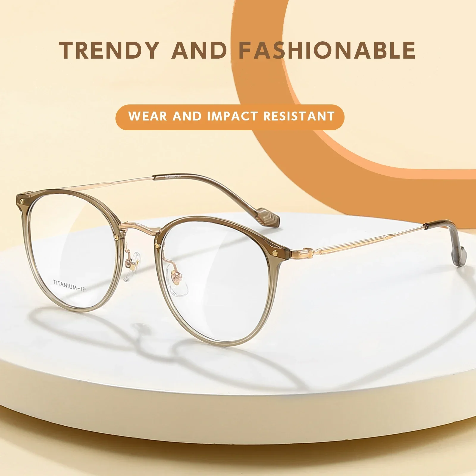 

Women Stylish Round Blue Light Blocking Computer Glasses Without Degrees Female Alloy Eyewear Spectacles Frames Custom Lenses