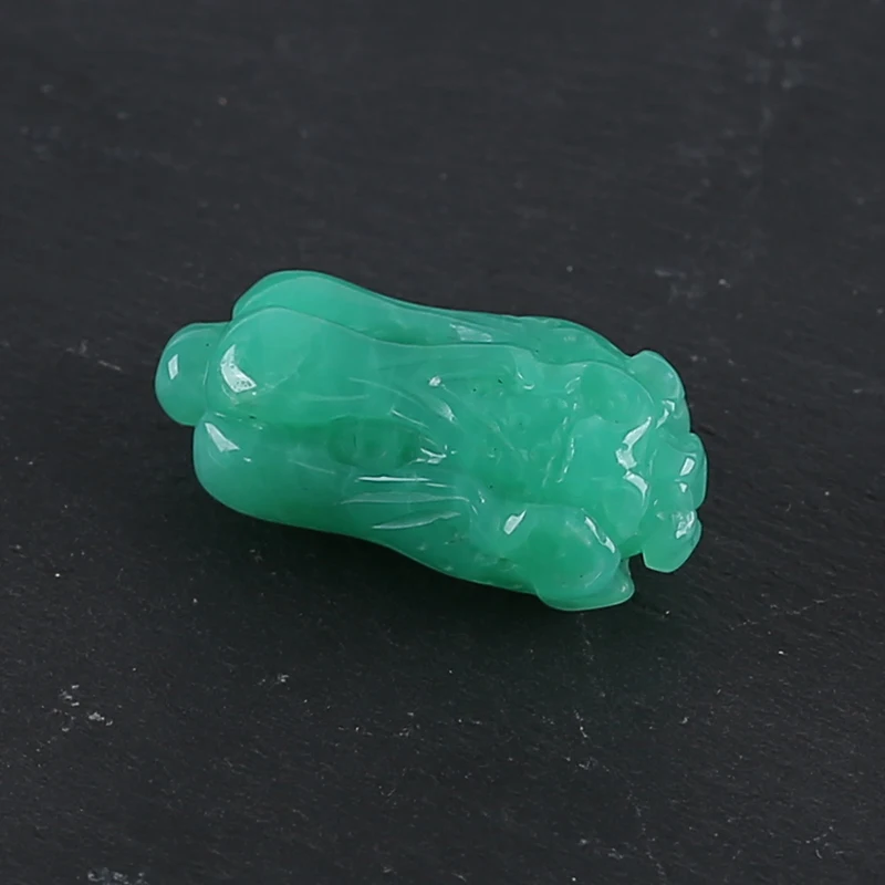 Exquisite Vegetable Pendant Natural Stone Chrysoprase Carved Chinese Cabbage Pendant DIY Jewelry Making 28x16x3mm 6.4g