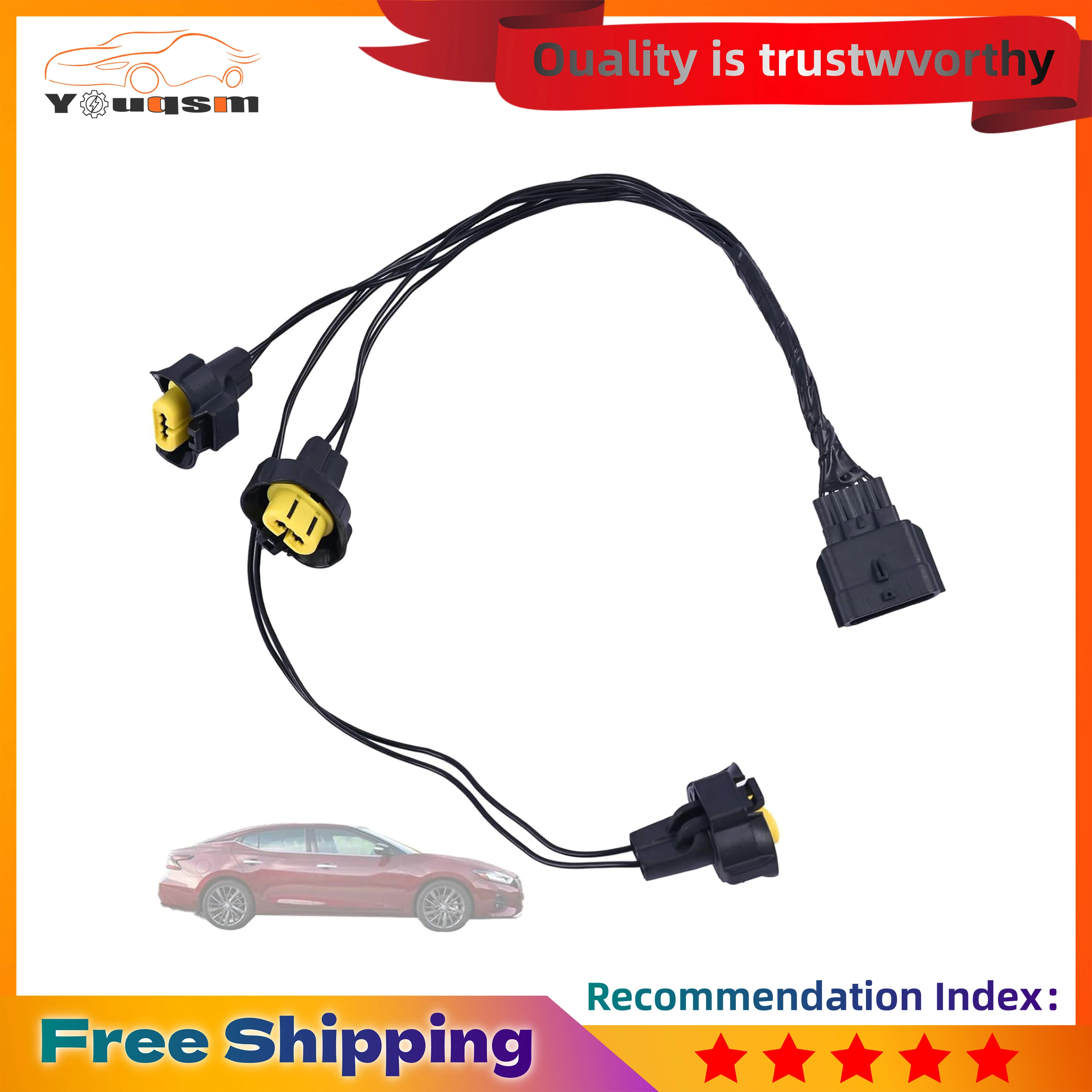 

Right Passenger Side RH Fog Light Lamp Wire Harness Wiring Harness for Nissan Maxima 2016 2017 2018 2019 Replaces 24070-4RA0B