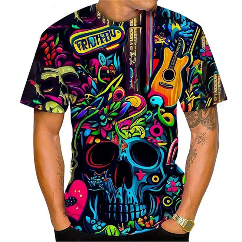 

Graffiti pattern T Shirt For Men 3D Printed Oversized shirt Hip Hop Summer Cool Casual Popular Short-sleeved Tee Shirt Clothing