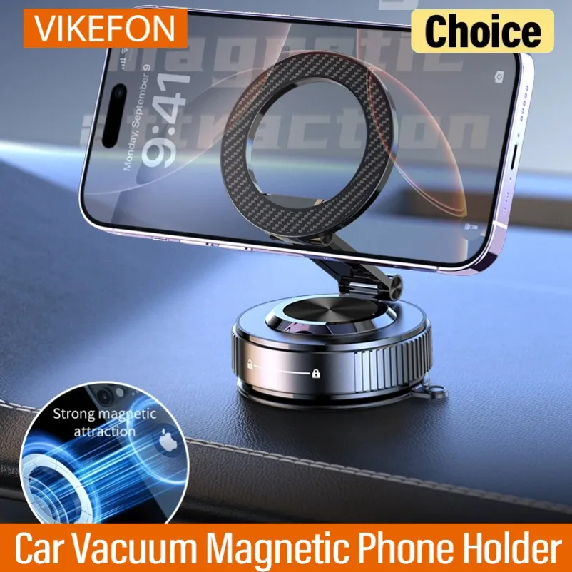 

Регулируемый на 360° автомобильный вакуумный магнитный держатель для телефона, суперстабильное крепление для телефона, зеркало на лобовое стекло автомобиля, кухонный тренажерный зал для iPhone 17 16