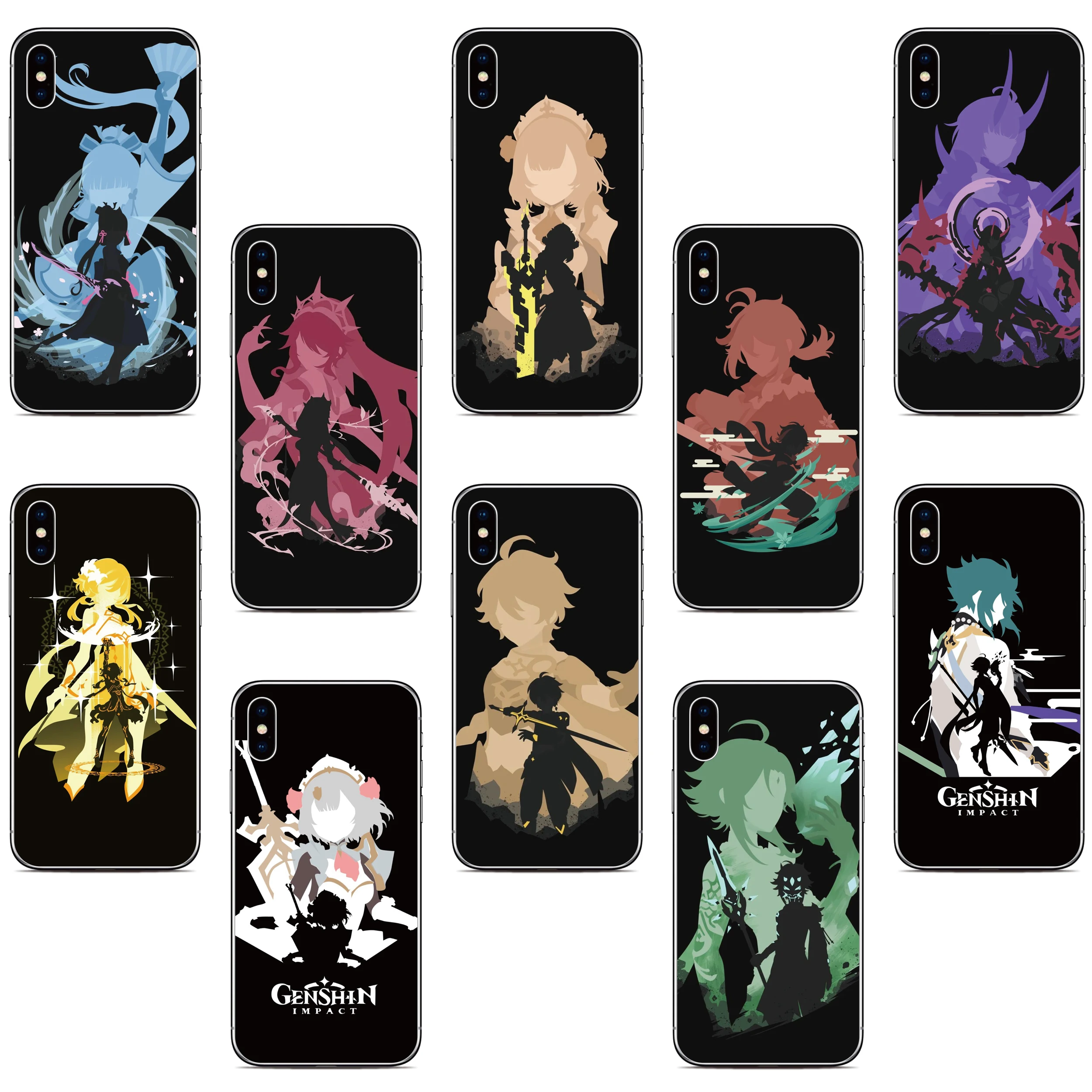 Genshin Impact Anime Phone Case For Tecno Phantom X2 X Camon 15 18 P 19 Pova Neo 2 3 4 Spark 8C 10C 10 9 9T Go Pop 6 7 Pro Cover