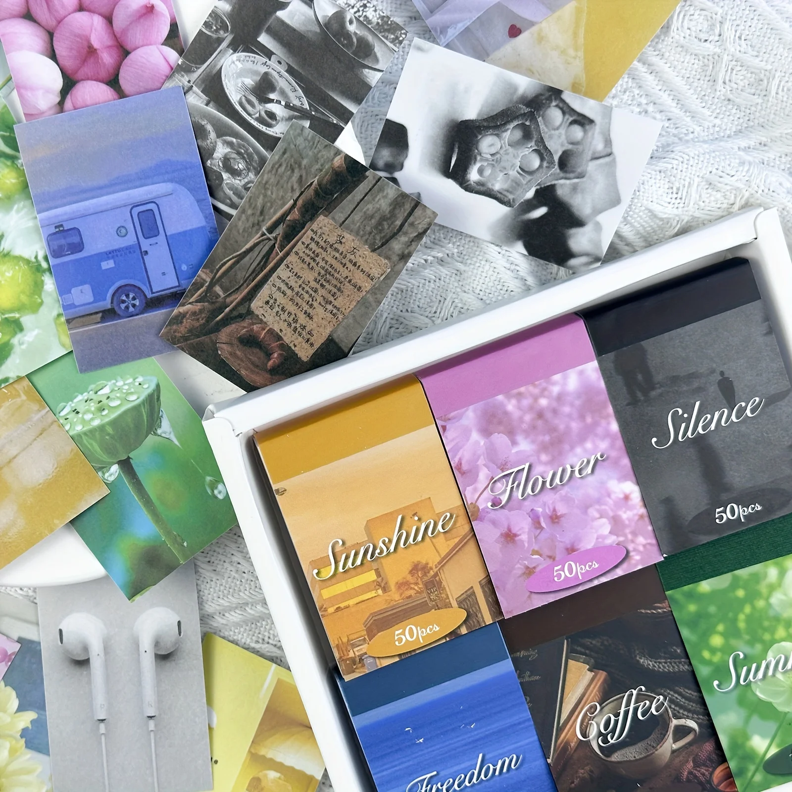 6 مجموعات 300 قطعة مشهد ملصق مزخرفة كتيب سكرابوكينغ المواد لمجلة يوميات مخطط DIY بها بنفسك الفن الحرفية