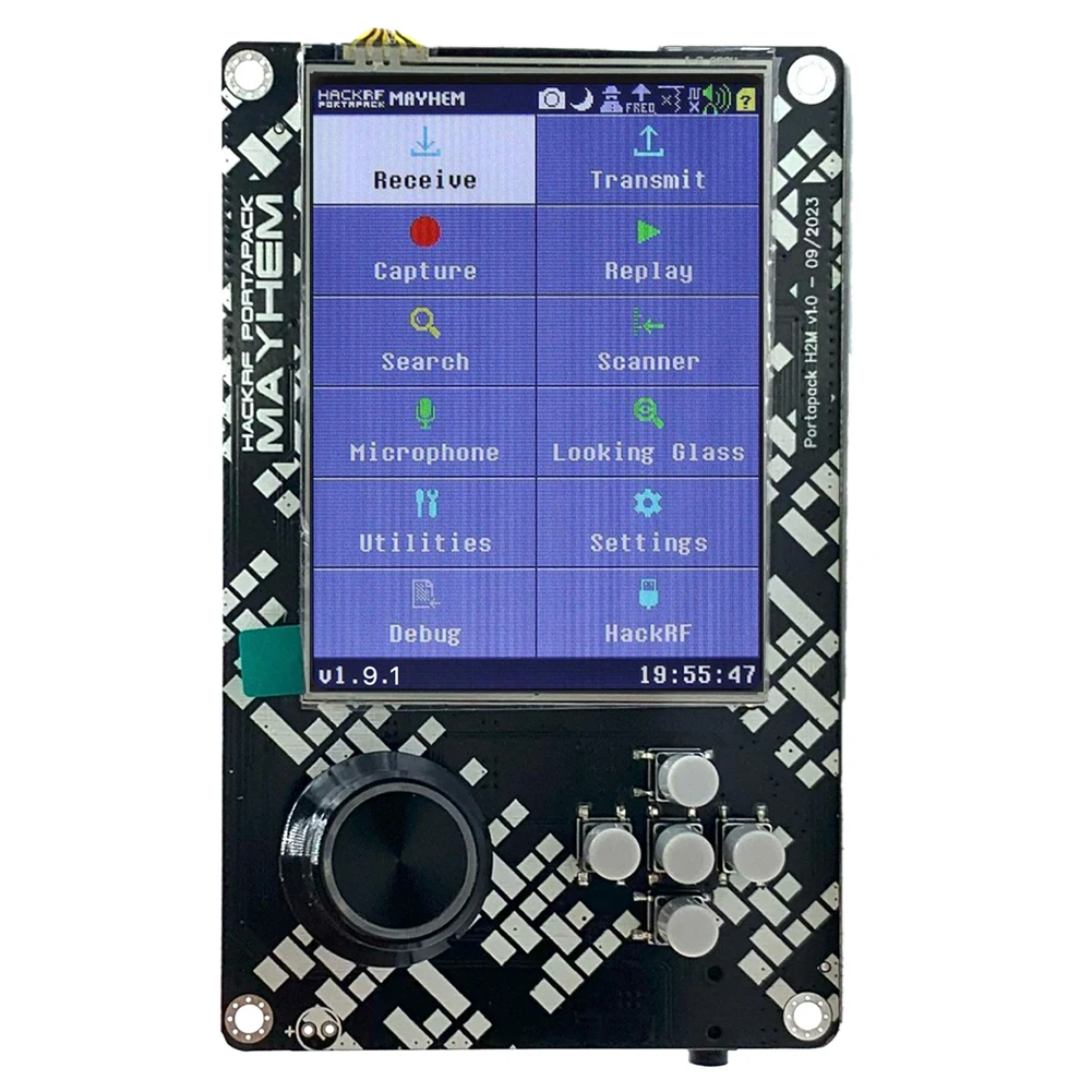 PortaPack H2M Signature Edition SDR Radio definida por software 10.00MHZ TCXO SDR Receptor de radio GPS analógico ensamblado Pantalla de 3,2 pulgadas