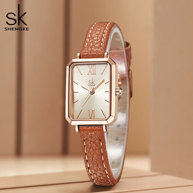 Shengke Fashion Brand Woman Watches Orginal Design Laides Quartz Wristwatches Elegant Women\'s Clock Luxury SK Relogio Feminino