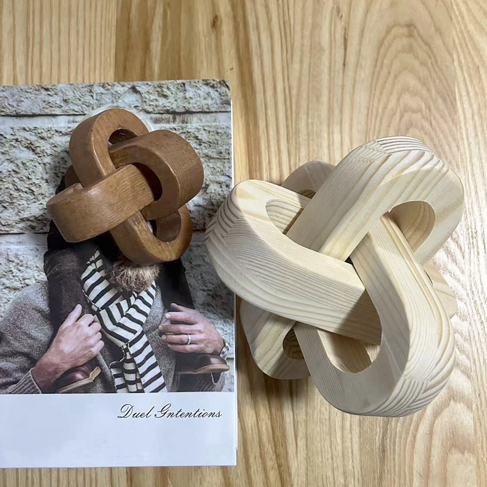 زخرفة ربط سلسلة خشبية ، ديكور عقدة خشبية طبيعية ، منزل ، طاولة قهوة ، قطع مركزية ، رف ، بار ، أجسام زخرفية ، هدايا