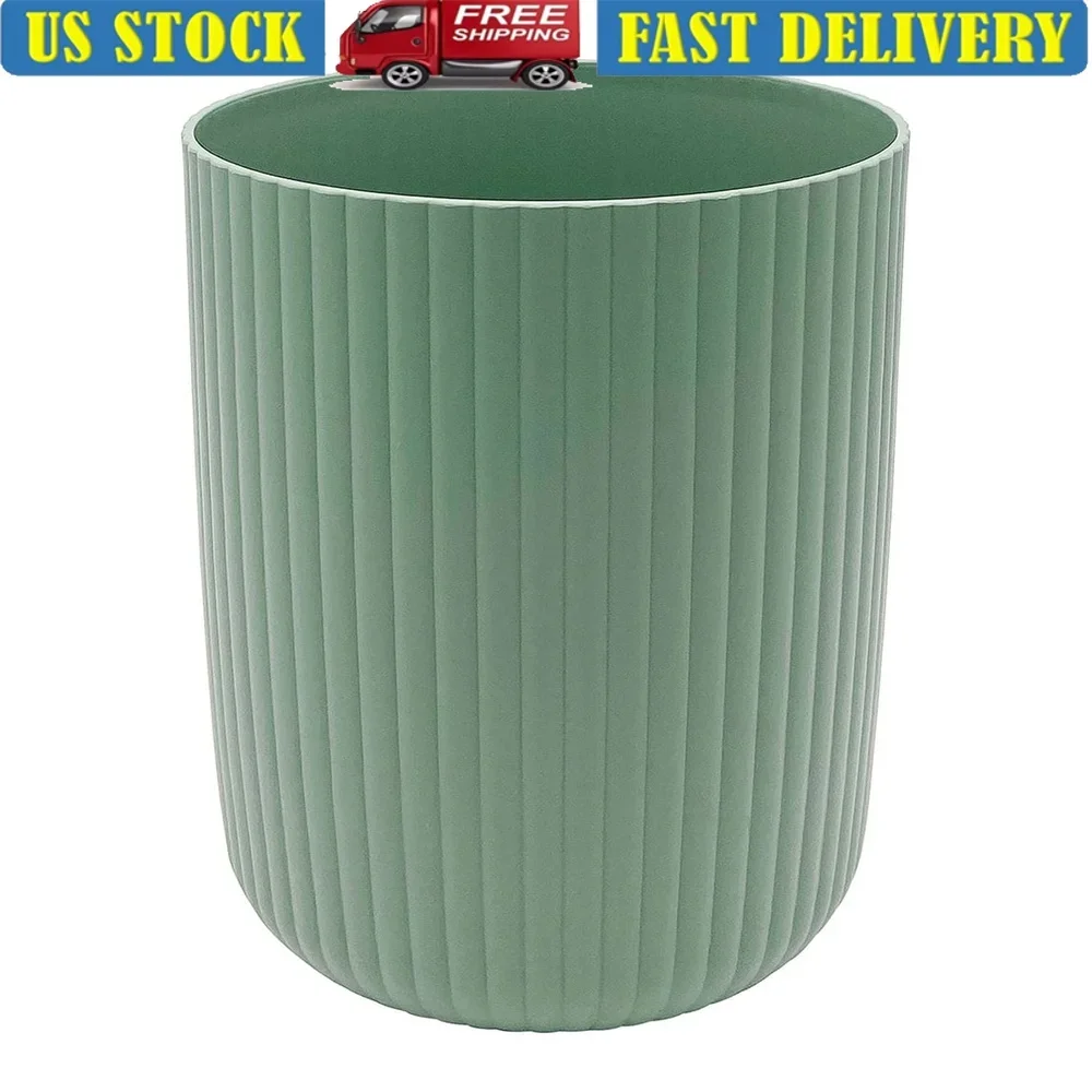 سلة مهملات بلاستيكية مضلعة سعة 64 جالون، متينة وسهلة التنظيف ومفتوحة من الأعلى، سلة مهملات مثالية للحمام الداخلي والمكتب وغرفة النوم #1