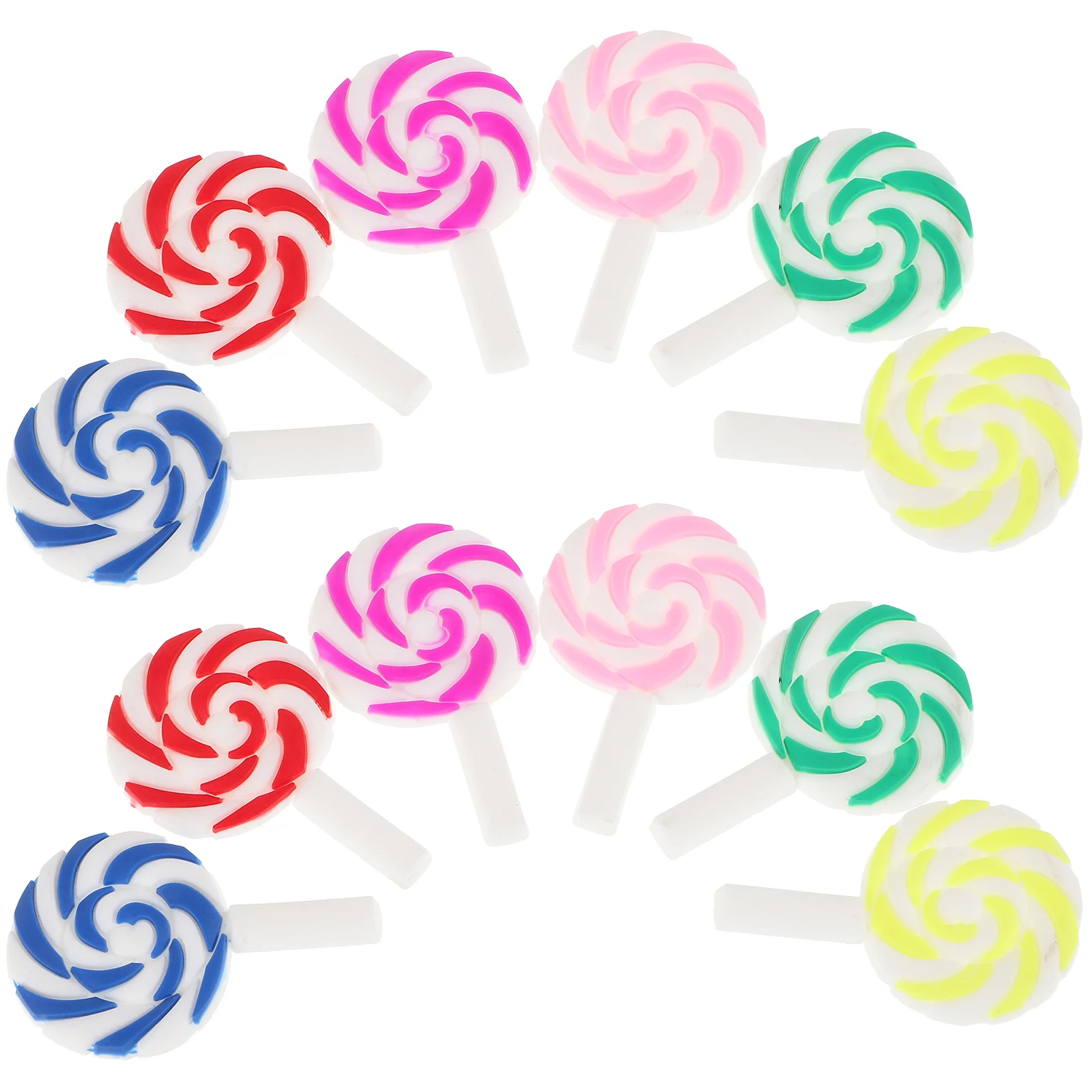 36 szt. Materiały DIY do szkolnych prac plastycznych, dekoracje na lizaki, kolorowe akcesoria z gliny, zaślepki do telefonu, ozdoby do cukierków