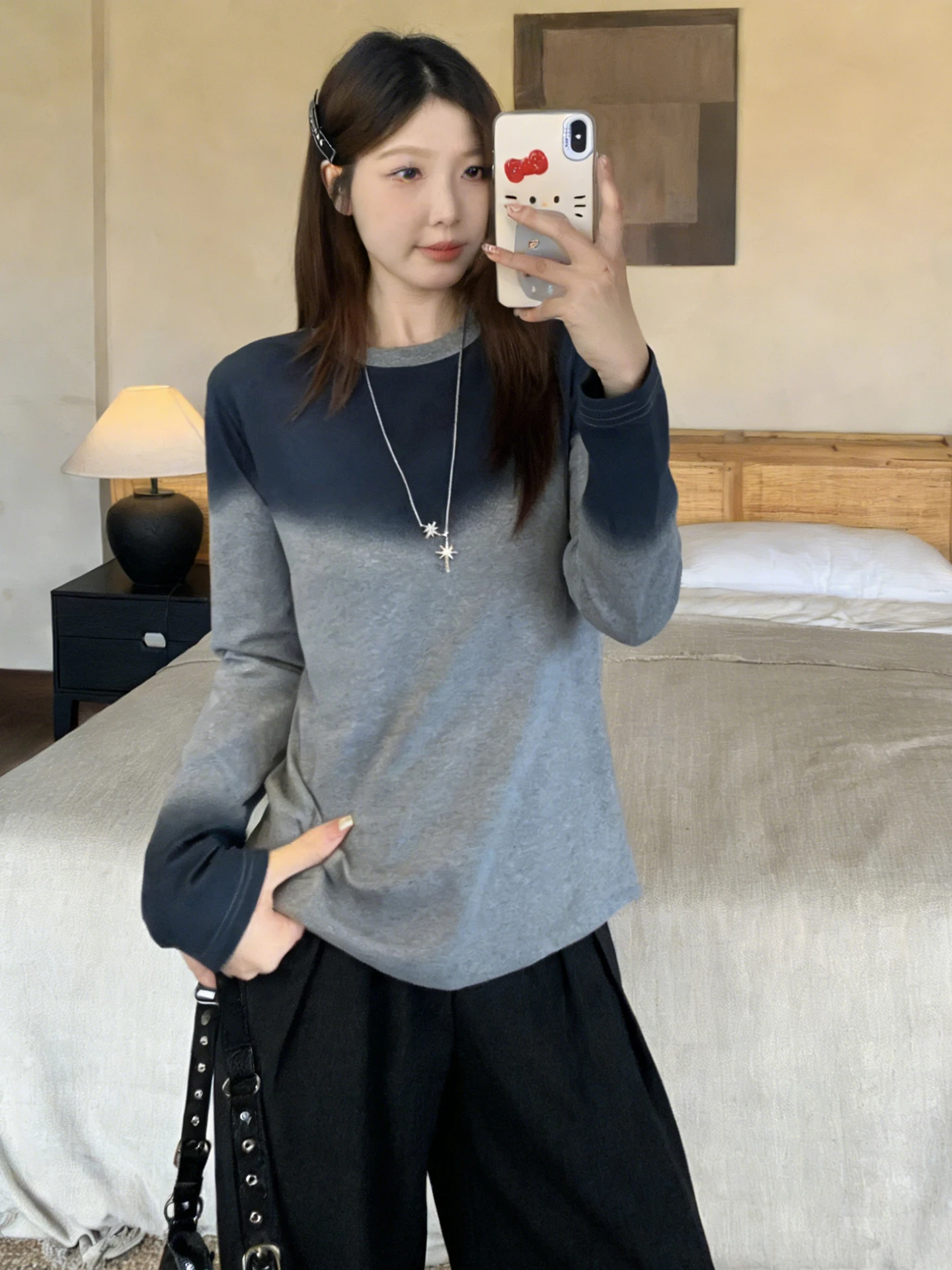 

Женская модная футболка-лонгслив для похудения, базовый слой, большие размеры, для ранней весны, для повседневной носки