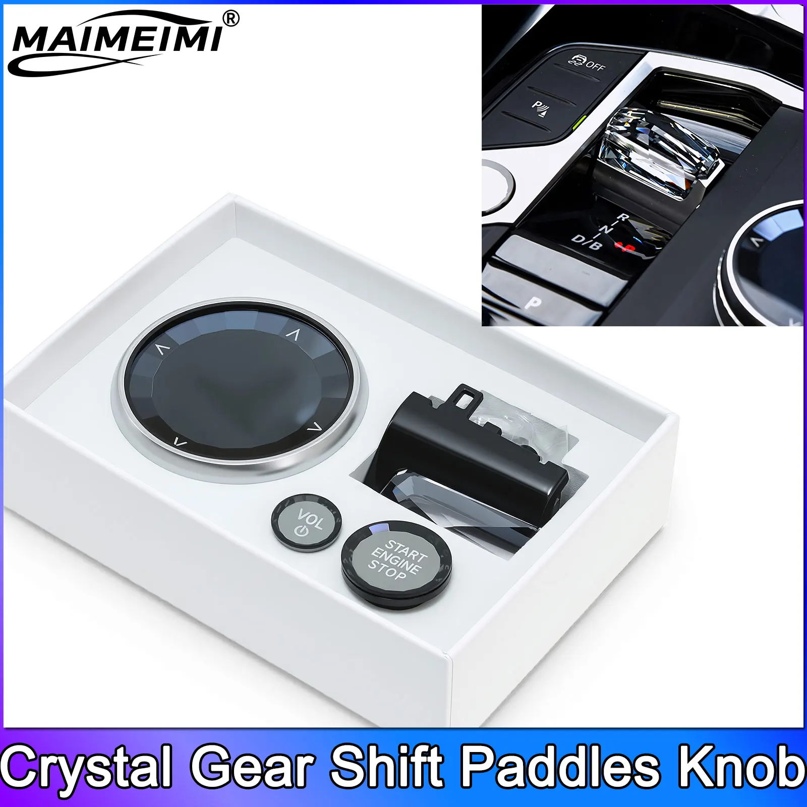 

4pcs/set Crystal Gear Shift Paddles Knob For BMW F44/F45/F46 G20/G28/G21 G22/623/G26 i3 i01 Crystal Gear Paddle