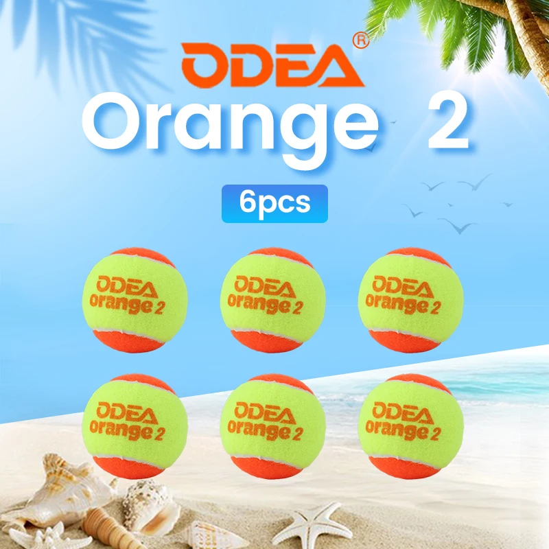 

ODEA Bola Beach Tennis Decompression 50% Beach Tennis Balls Orange Beginners Rubber Soft Tennis Balls Kids Dogs Toys Tennis Ball