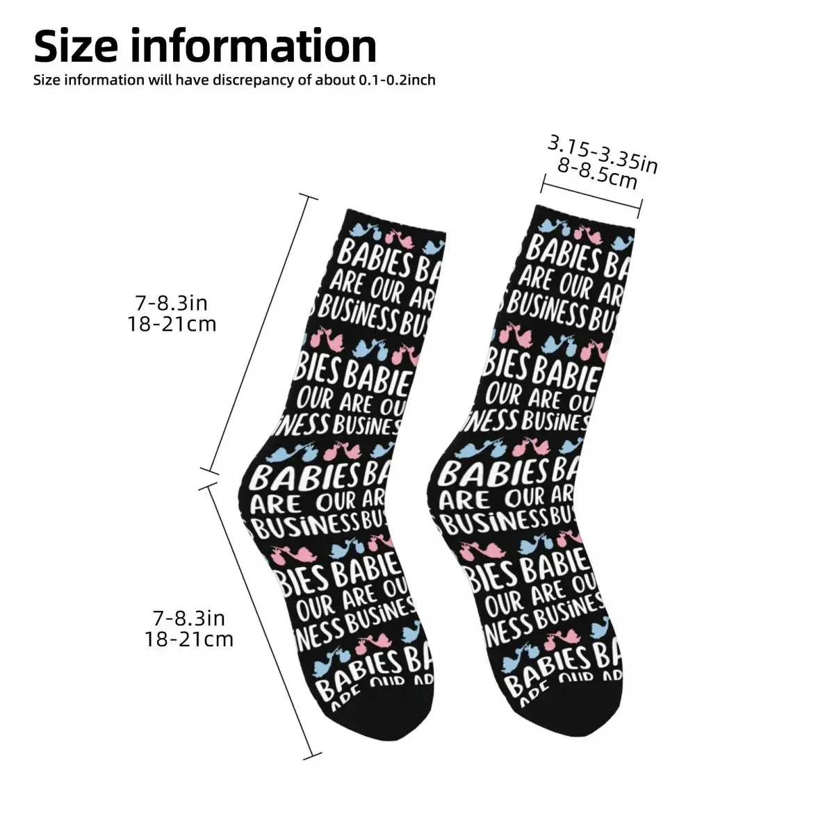 Chaussettes sulfAbsorbantes de la Sueur pour Homme et Femme, Bas Toutes Saisons, Cadeau d'Anniversaire, Babies Are Our Business, Harajuku