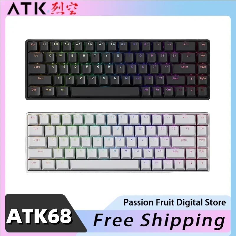 ATK68 Magnetic Axis Mechanical Keyboard SMART SPEED PBT RGB 68 Key Aluminum Alloy Gaming Keyboard PC Gamer for Valorant