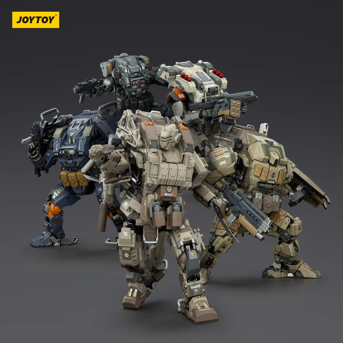 

JOYTOY 1/25 Mech Figurine APOC Series Shadow Iron Vanguard Sky Striker Storm Lucis Bedrock Albus Model Soldier Action Figure Toy