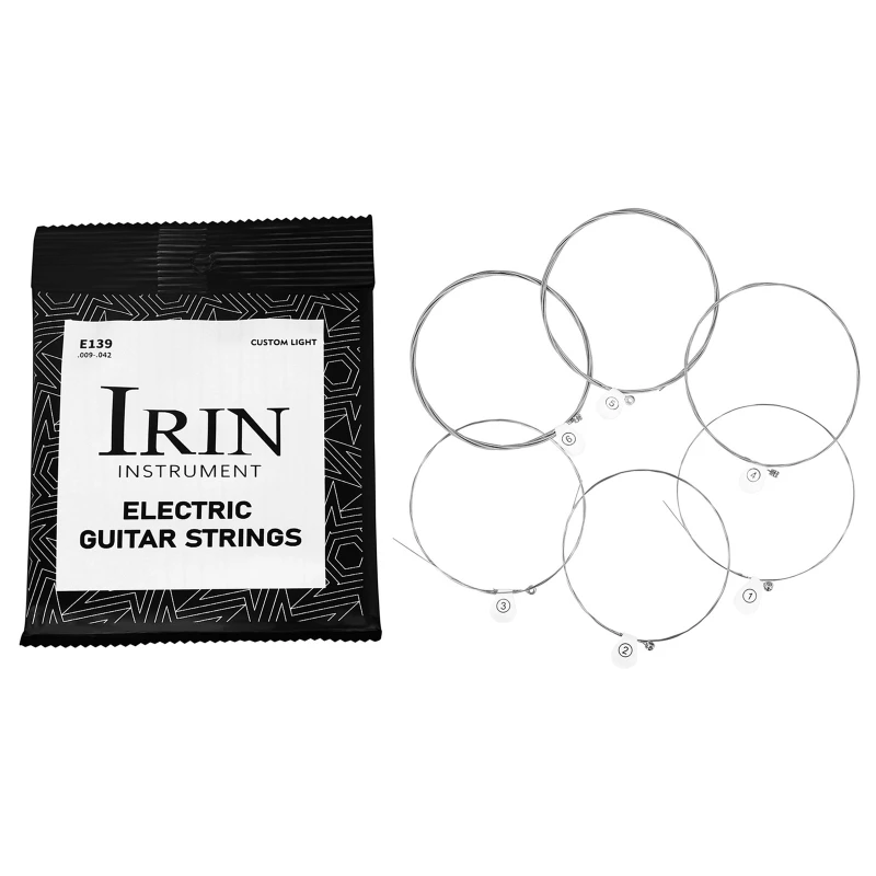 6Pcs Carbon Steel Core Electric Guitar Accessory Parts Strings .009-.042 Guitar Steel Wire Guitar Music Instruments