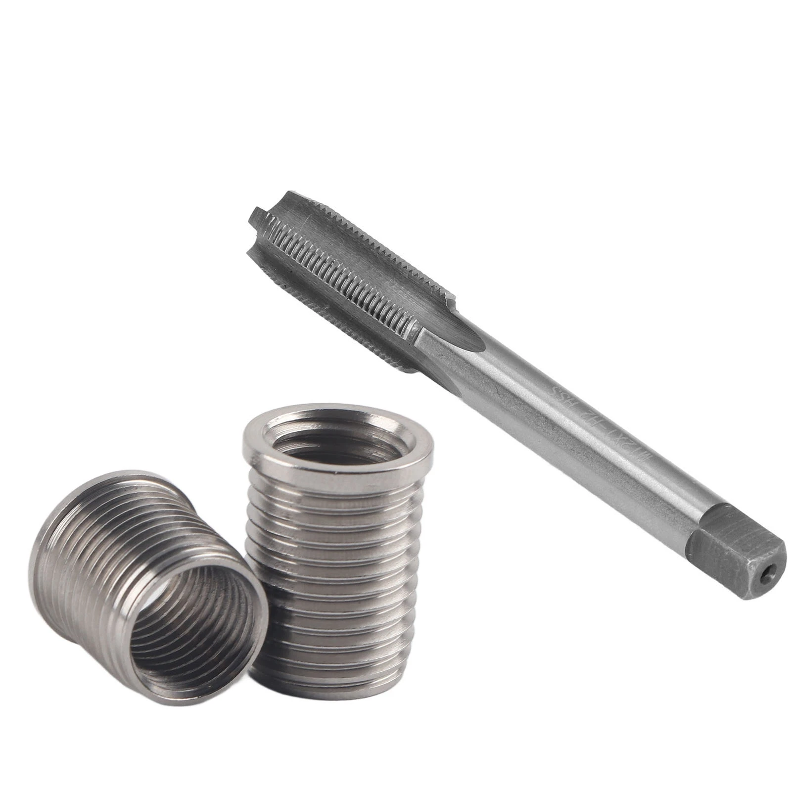 Spark Plug Thread Repair Tool M10x1.0 Bolt + M12x1.0 Tap Auto Accessories Hardware Kit Thread Repair Tap Tool Thread Repair Tool