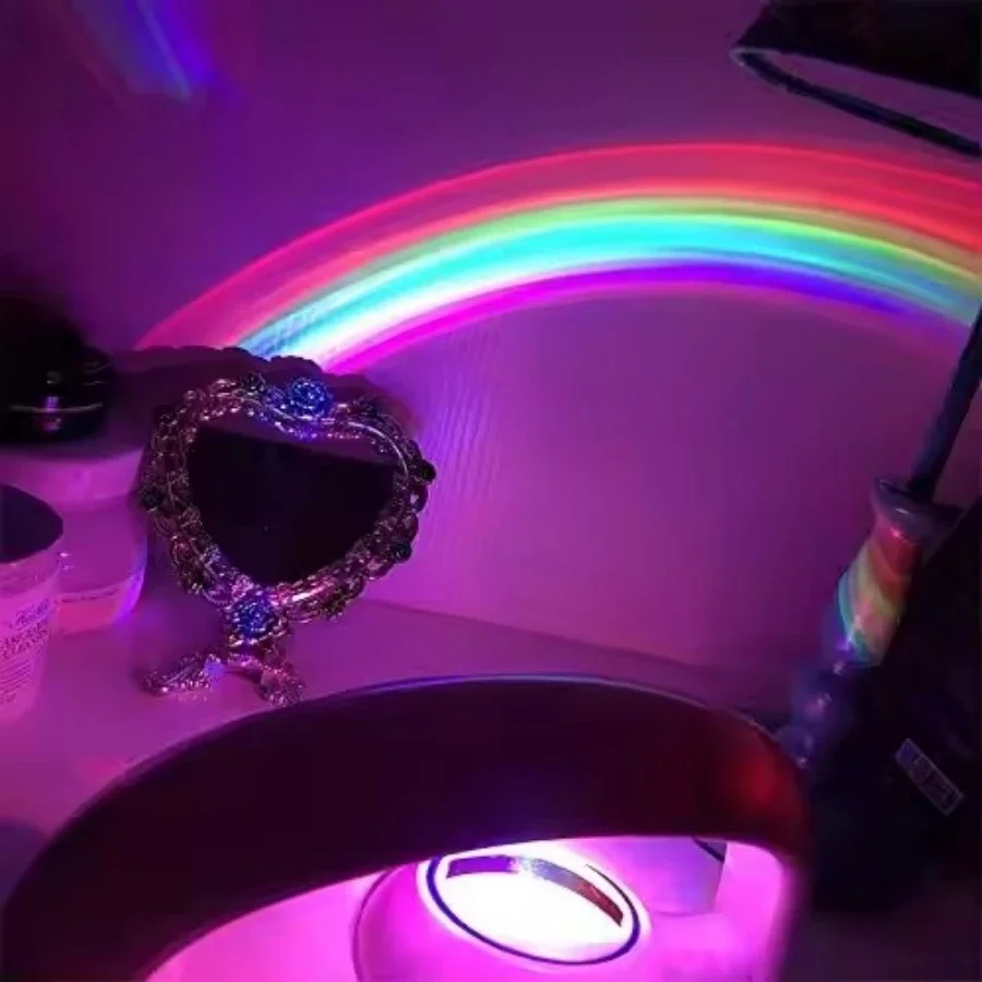 New Arch Shape Romantic Projector Light LED Rainbow Night Light Projector for Room Decoration