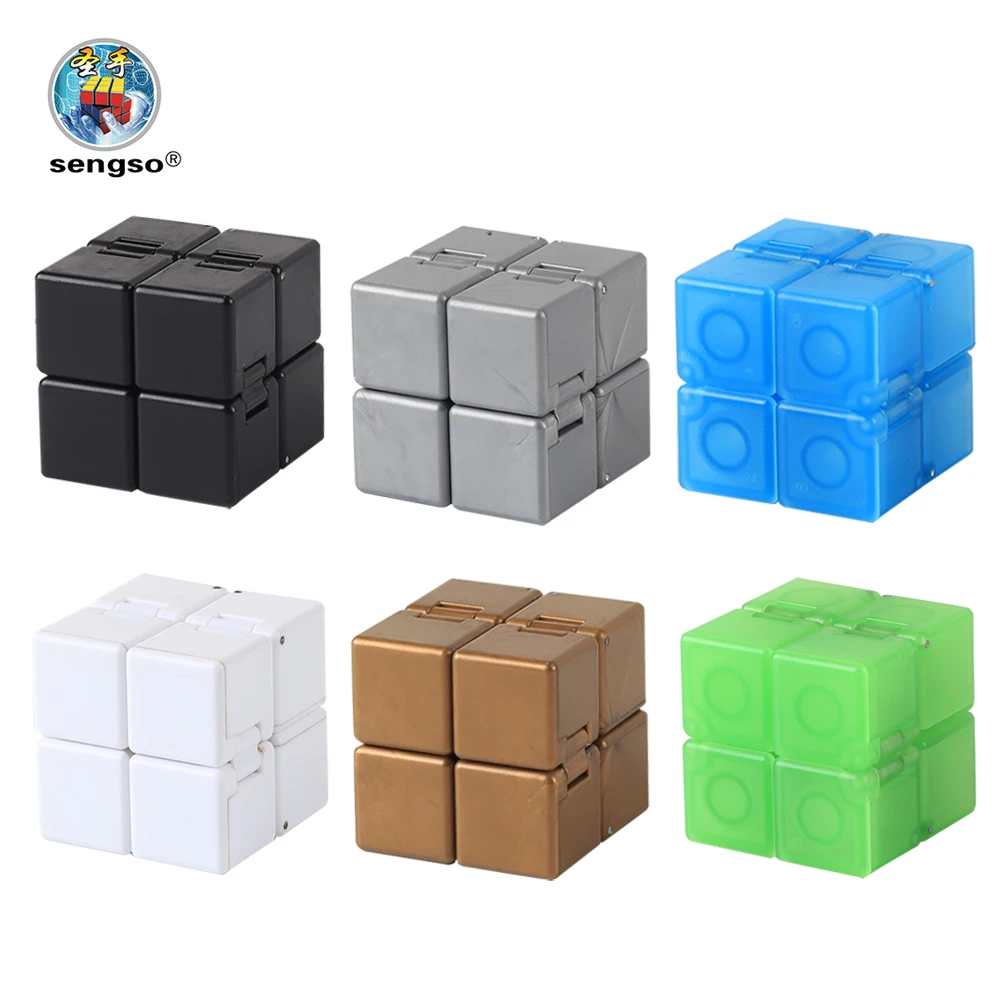 SENGSO Infinity Cube,Fidget Cube New Version Fidget Finger Toys  for Stress and Anxiety Relief/ADHD, Ultra Durable Sensory Gifts