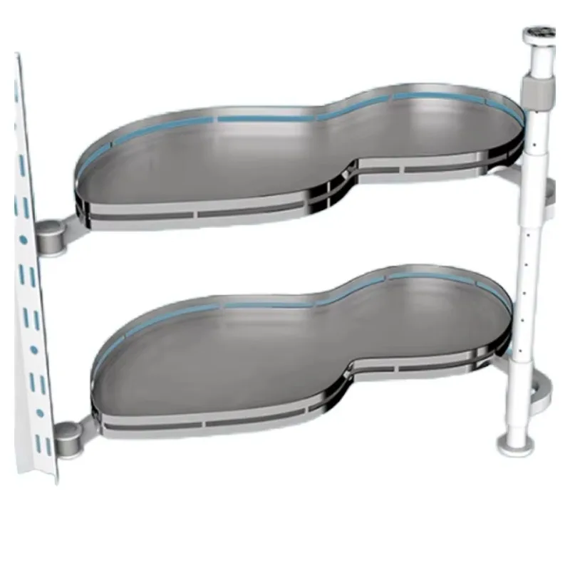 

High Quality Corner Pull Basket Modern Design Revolving Kitchen Swing Trays Hot Sale Steel Storage Rotating Basket