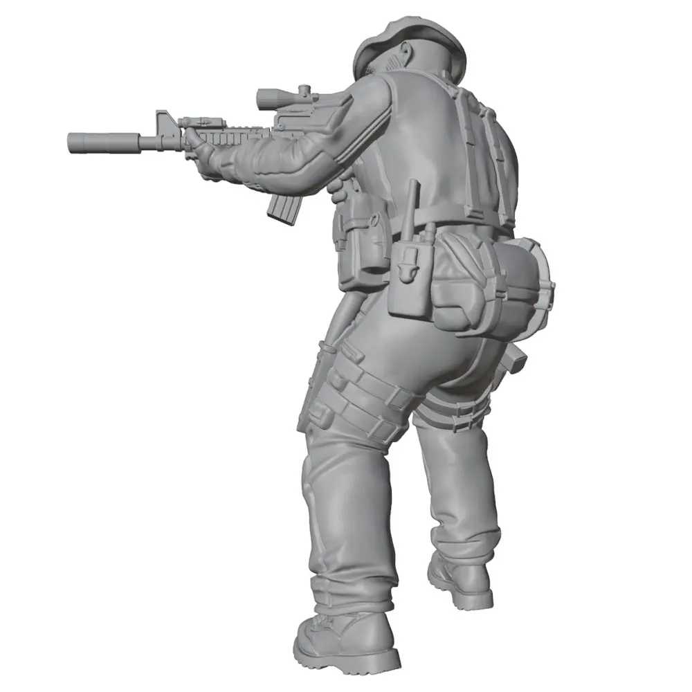 1/24/12/6 Jungle Warfare Veteran Resin Model, GK Miniature, 3D Printed Grey Model Statue, High-Precision Resin Model, Uncolored