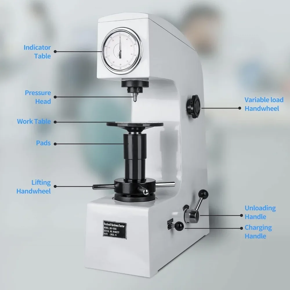 Alat Uji Kekerasan Jenis Hardness Tester, Skala Permukaan Beban Maksimum 150KGF, HR-150A-new Testing Test Block HRC HRA B