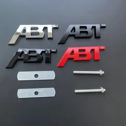 3D Metal ABT Logo Grill Emblem Car Trunk Badge For Audi VW Golf 5 T6 S5 C8 Q8 RS6 SQ5 Q5 Q7 RS4 A3 8V A6 ABT Sticker Accessories