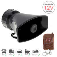 100W 12V 7-Sounds Car Warning Alarm Police Fire Siren Horn Loudspeake Car Ccessories Loud Speaker Wireless Electronic Siren