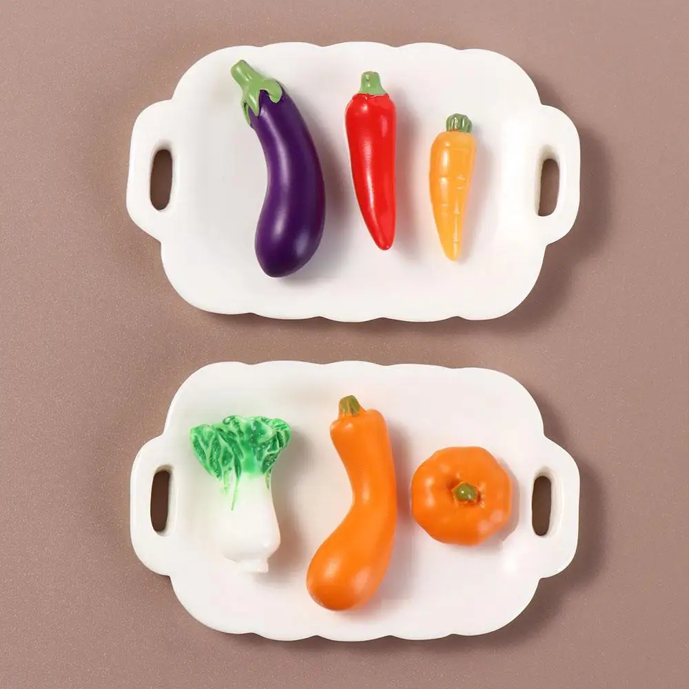 Cabbage 1:12 Mini Simulation Food Model Pepper Eggplant Artificial Fruits and Vegetables Model Carrot Cooking Toys