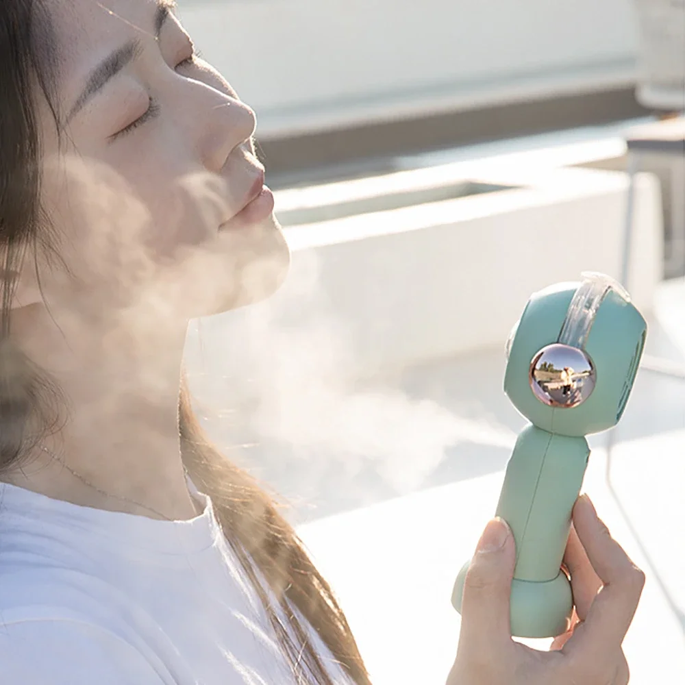 2-в-1 вентилятор с водяным туманом портативный уличный портативный студенческий общежитие офисный настольный USB перезаряжаемый вентилятор