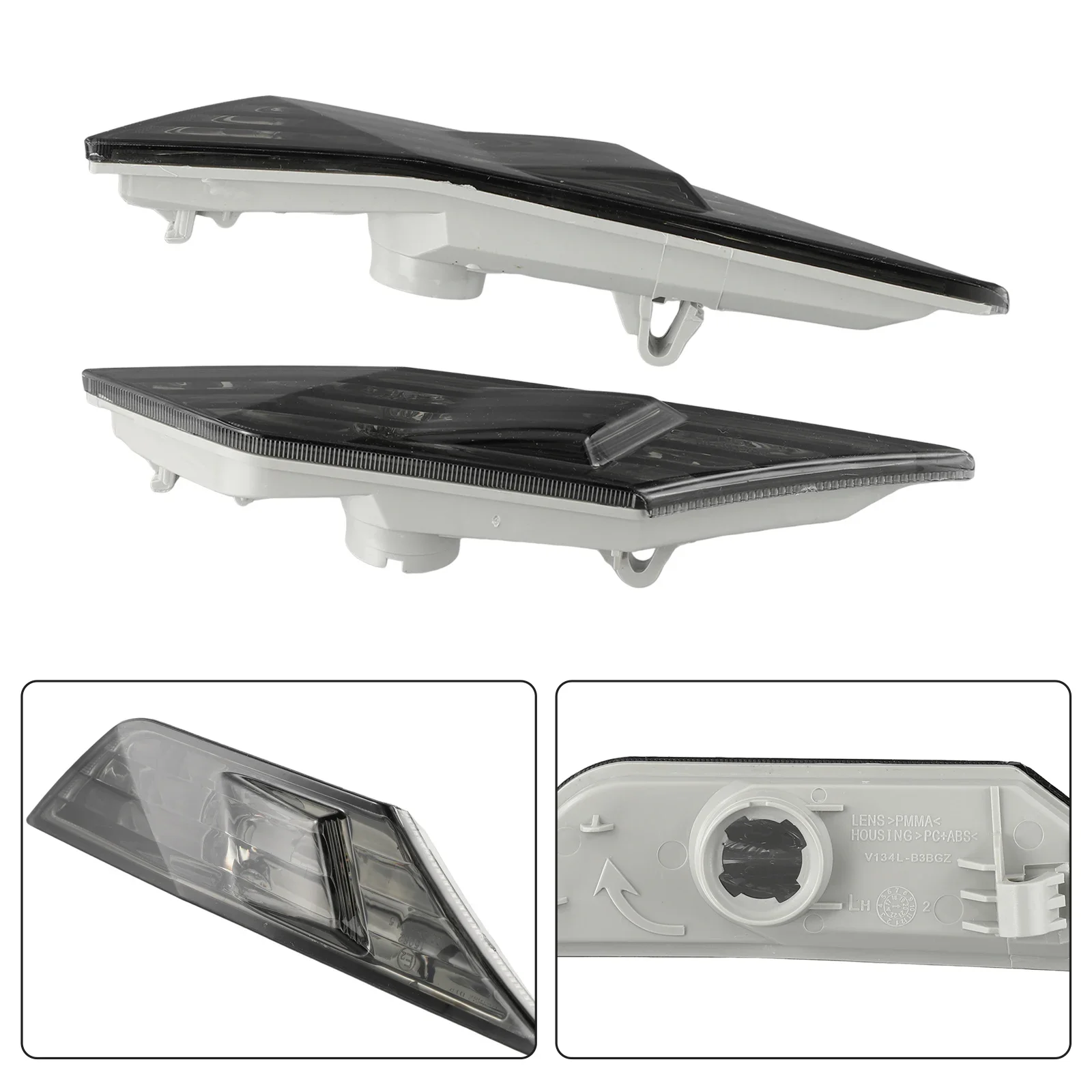 

Applicable To 16-21 For Honda Civic Turn Signal Lamp, Width Indicator Lamp, Modified Leaf Plate Lamp Black With LED Bulb