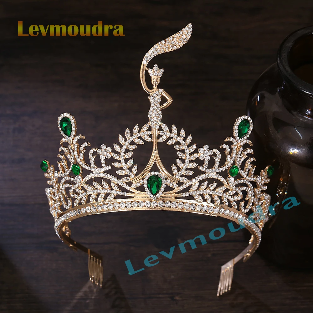 

Levmoudra Women Tiaras And Crown Headband with Comb For Women Party Rhinestone Prom Diadem Bridal Wedding Hair Accessories