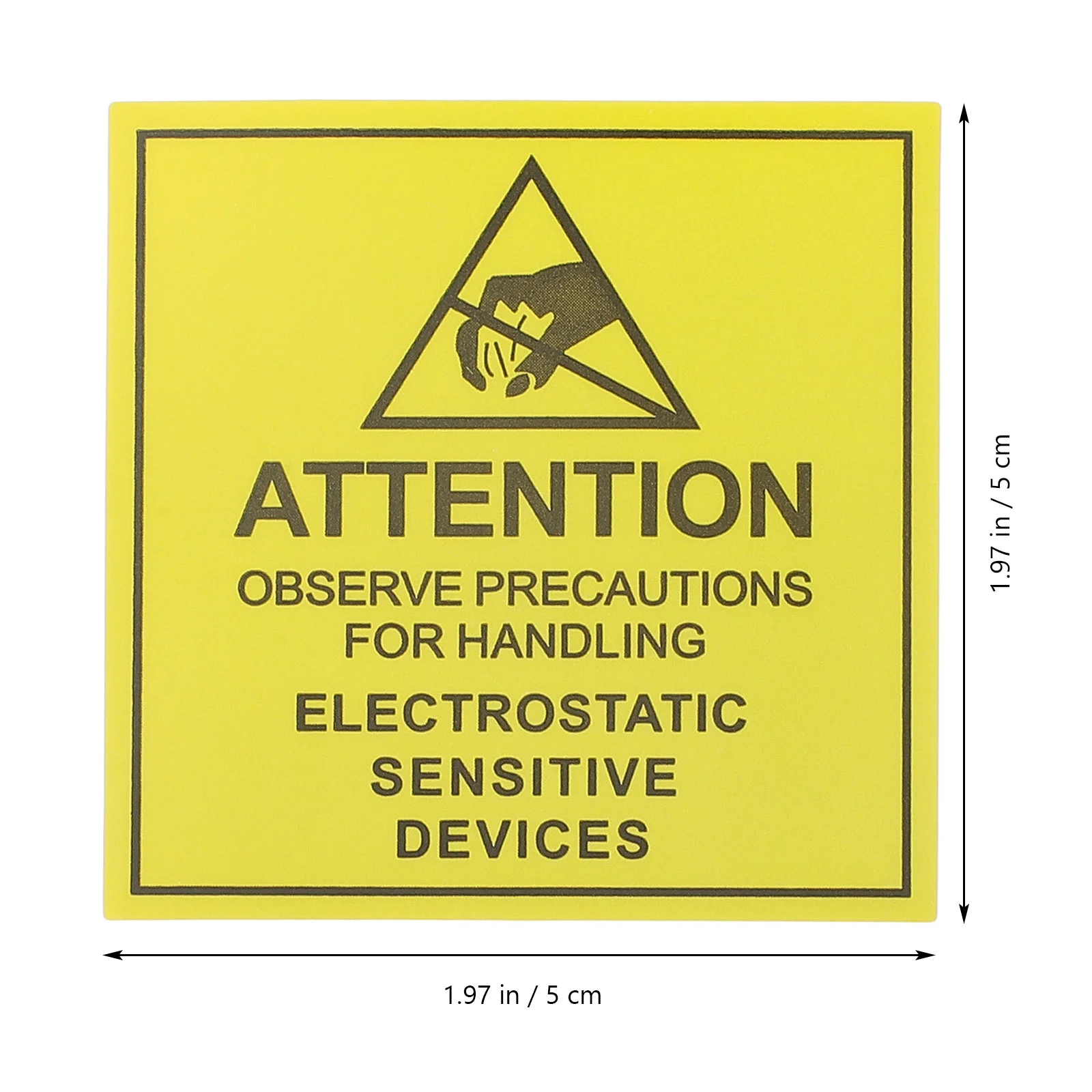 450 Pcs Anti-static Label Stickers Electrostatic Warning Sign Paper Decals Cautious Safety