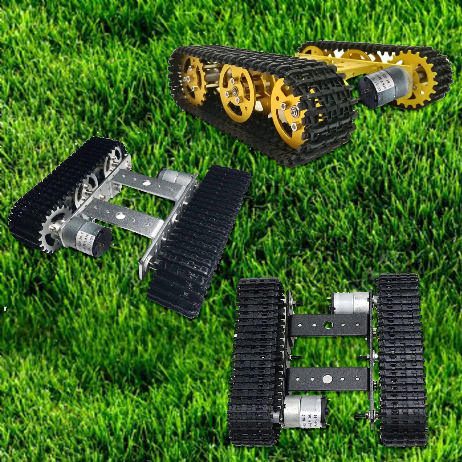 ミニメタル戦車シャーシ,モデルt100,クローラピラーシャーシ,トラック,プラスチック追跡,教育プラットフォーム