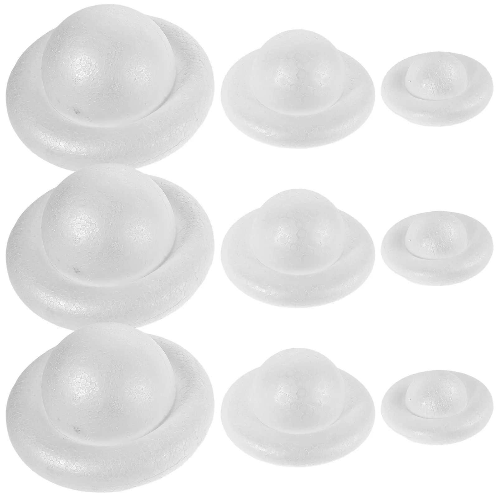 Kit de manualidades del sistema solar de bolas de espuma universo de 9 piezas para niños - Esferas de poliestireno de tamaño mixto Juego de planetas en blanco DIY - Ciencia escolar